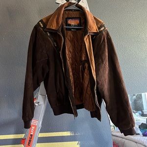 Genuine leather jacket, thrifted, good condition